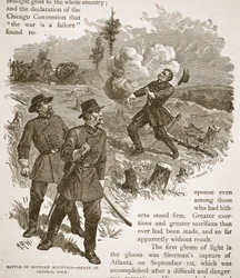 Battle of Kenesaw Mountain - Death of General Polk, from a book